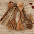 Heat Resistant Kitchen Tools Set – Non-Scratch Wooden Cooking Utensils