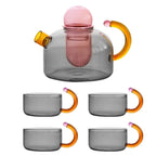 Vibrant Spectrum Glass Teapot for Stylish Brewing