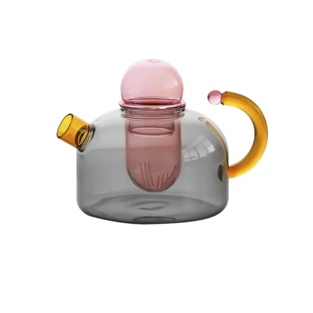 Vibrant Spectrum Glass Teapot for Stylish Brewing