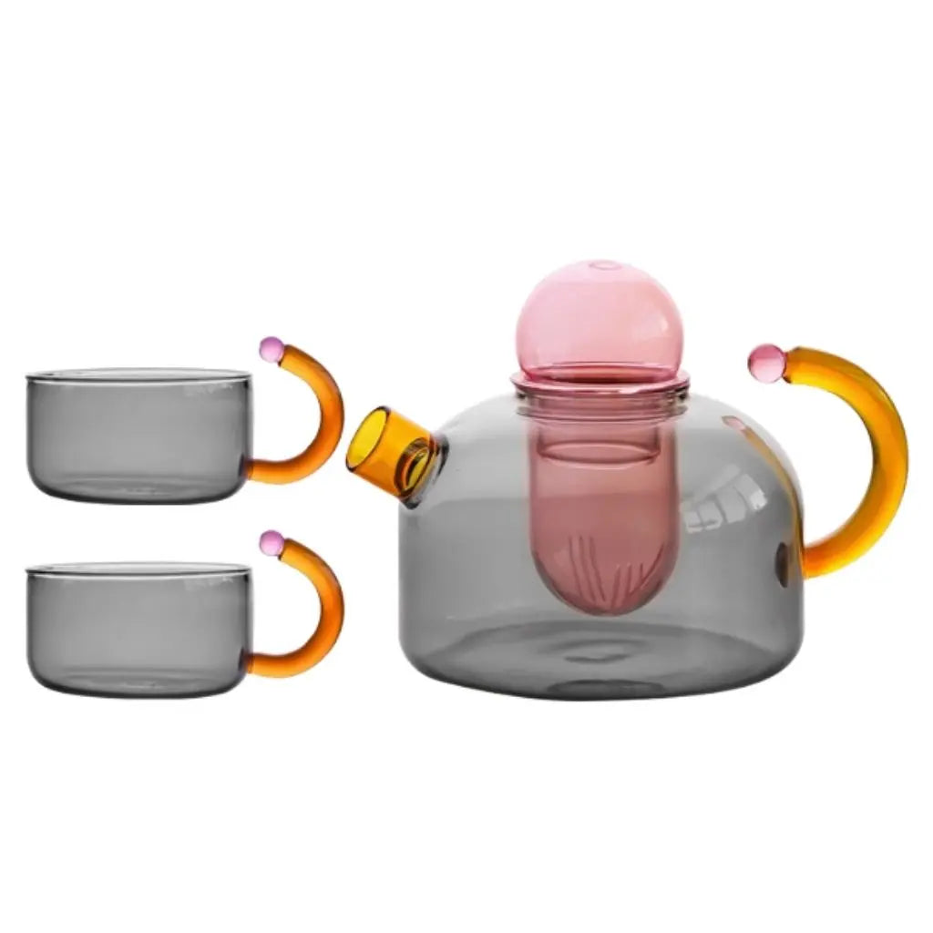 Vibrant Spectrum Glass Teapot for Stylish Brewing