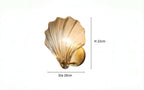 Contemporary Art Deco Wall Light with Shell Glass Design