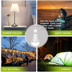 Rechargeable LED Emergency Light Bulb for White Illumination