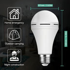 Rechargeable LED Emergency Light Bulb for White Illumination