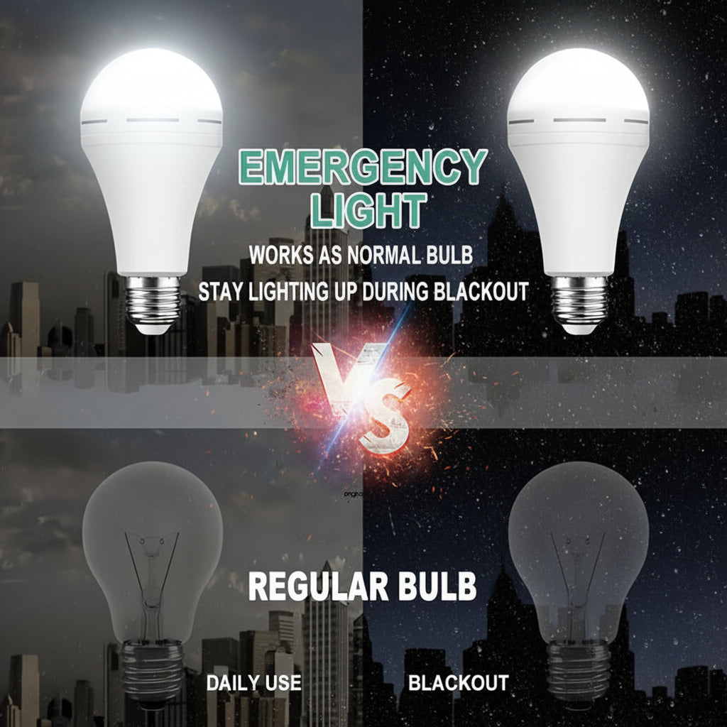 Rechargeable LED Emergency Light Bulb for White Illumination