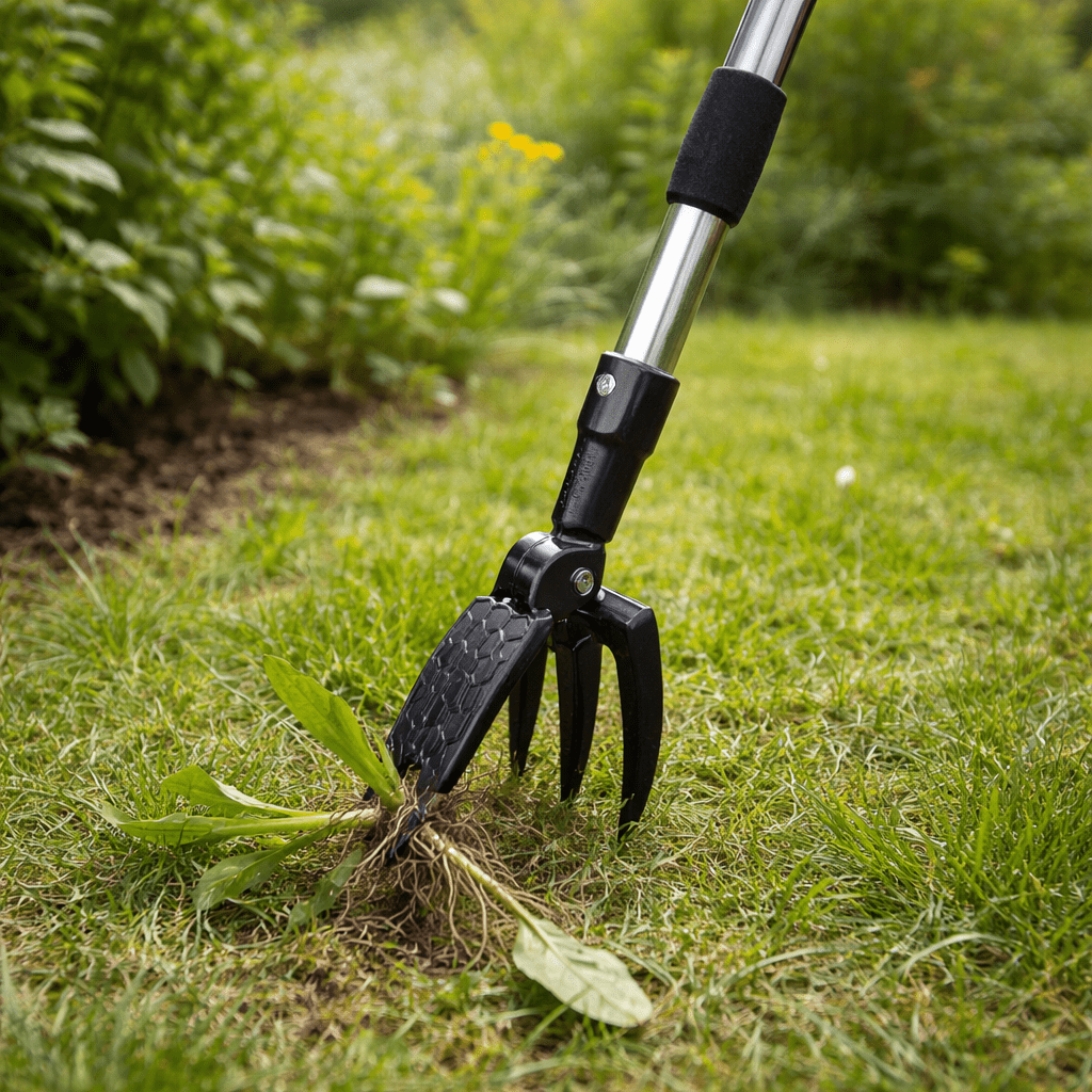 Ergonomic Garden Tool – Upright Weed Remover for Easy Root Lifting