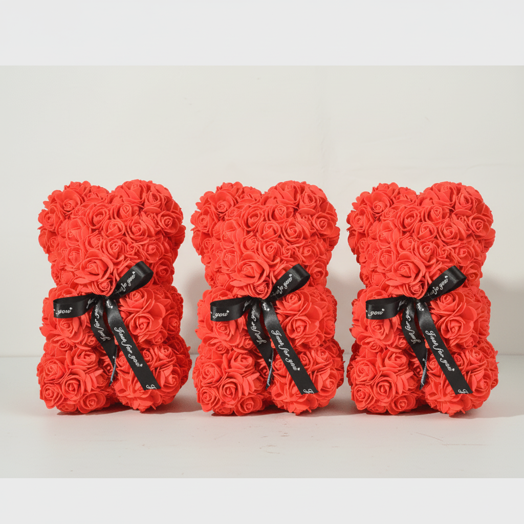 Foam Rose Bear - Valentine's Day Artificial Flower Gift