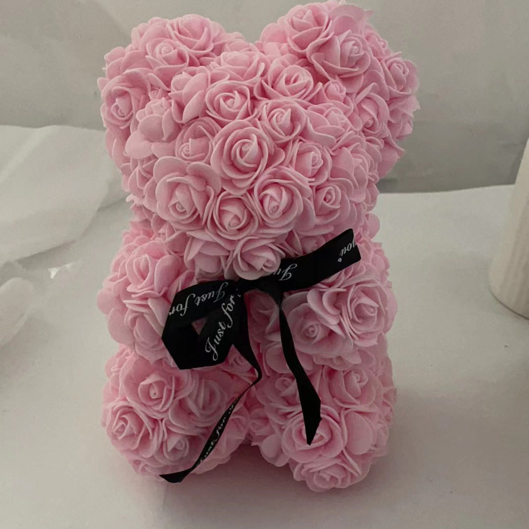 Foam Rose Bear - Valentine's Day Artificial Flower Gift