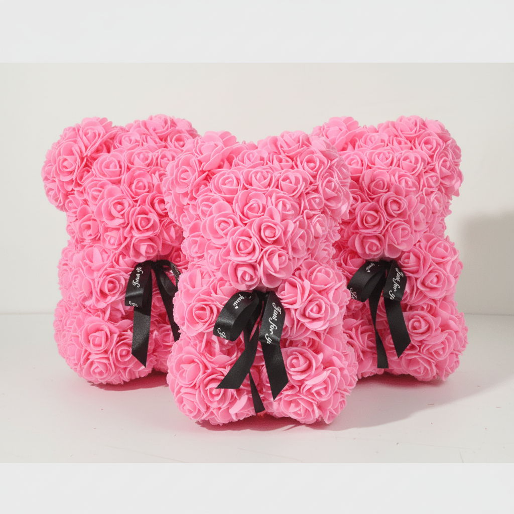 Foam Rose Bear - Valentine's Day Artificial Flower Gift