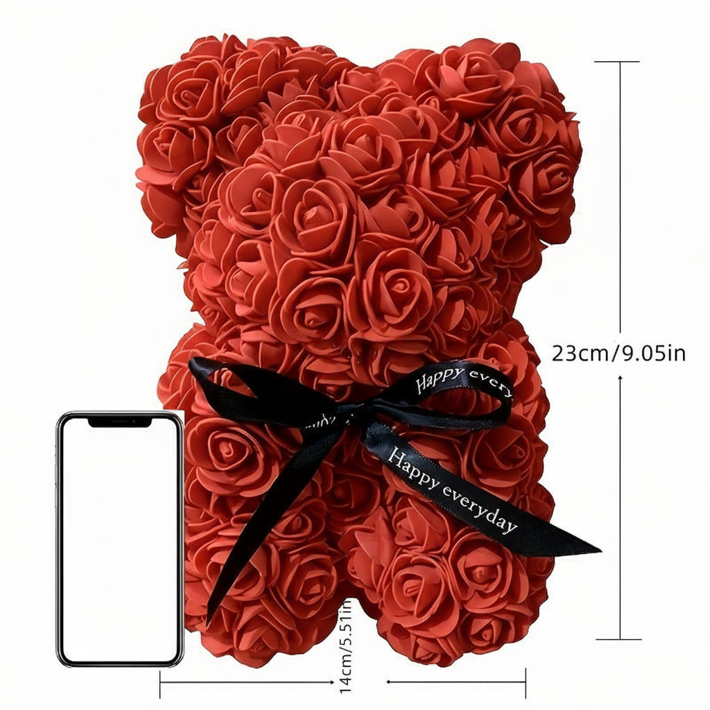Foam Rose Bear - Valentine's Day Artificial Flower Gift