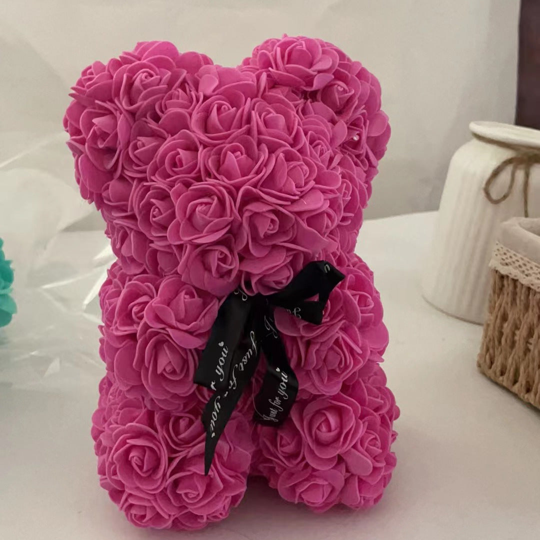 Foam Rose Bear - Valentine's Day Artificial Flower Gift