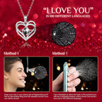LED Light Love Necklace with Preserved Eternal Flower in Rose Gift Box