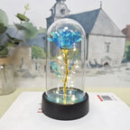 Romantic Decorative LED Table Lamp with Rose Glass Dome