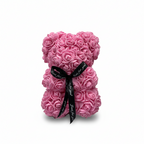 Romantic Foam Rose Teddy Bear Gift Decoration with Floral Design