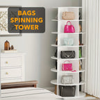 Vertical Rotating Plastic Organizer for Space-Saving Shoe Storage