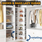 Vertical Rotating Plastic Organizer for Space-Saving Shoe Storage