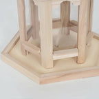 Wooden Garden Bird Feeder with Watering System - RustiFeed House