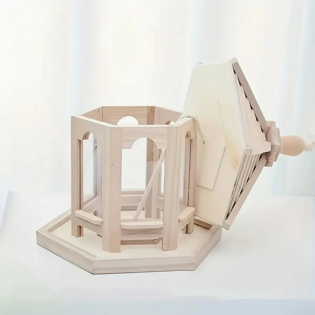 Wooden Garden Bird Feeder with Watering System - RustiFeed House