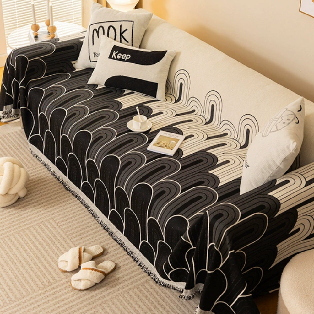 Vibrant Design Sofa Cover - Soft, Pet-Friendly Fabric