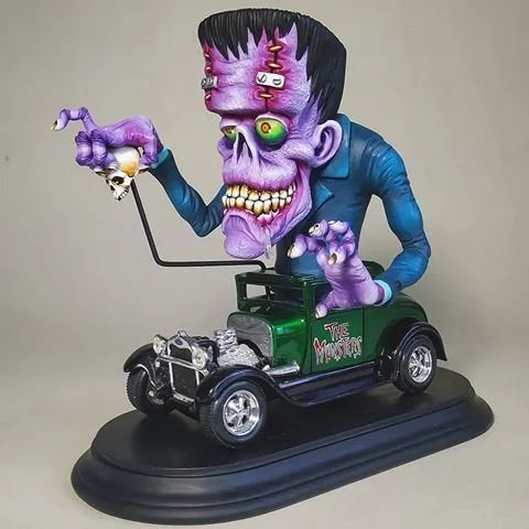 Handcrafted Vintage Rat Fink Model | Unique Americana Decor for Halloween