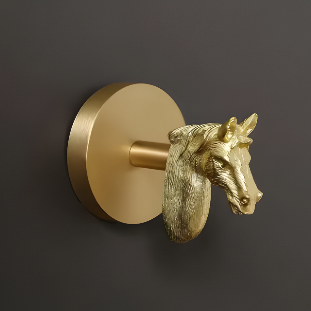 Wall Hook with Animal Design - Decorative Copper Coat Hanger