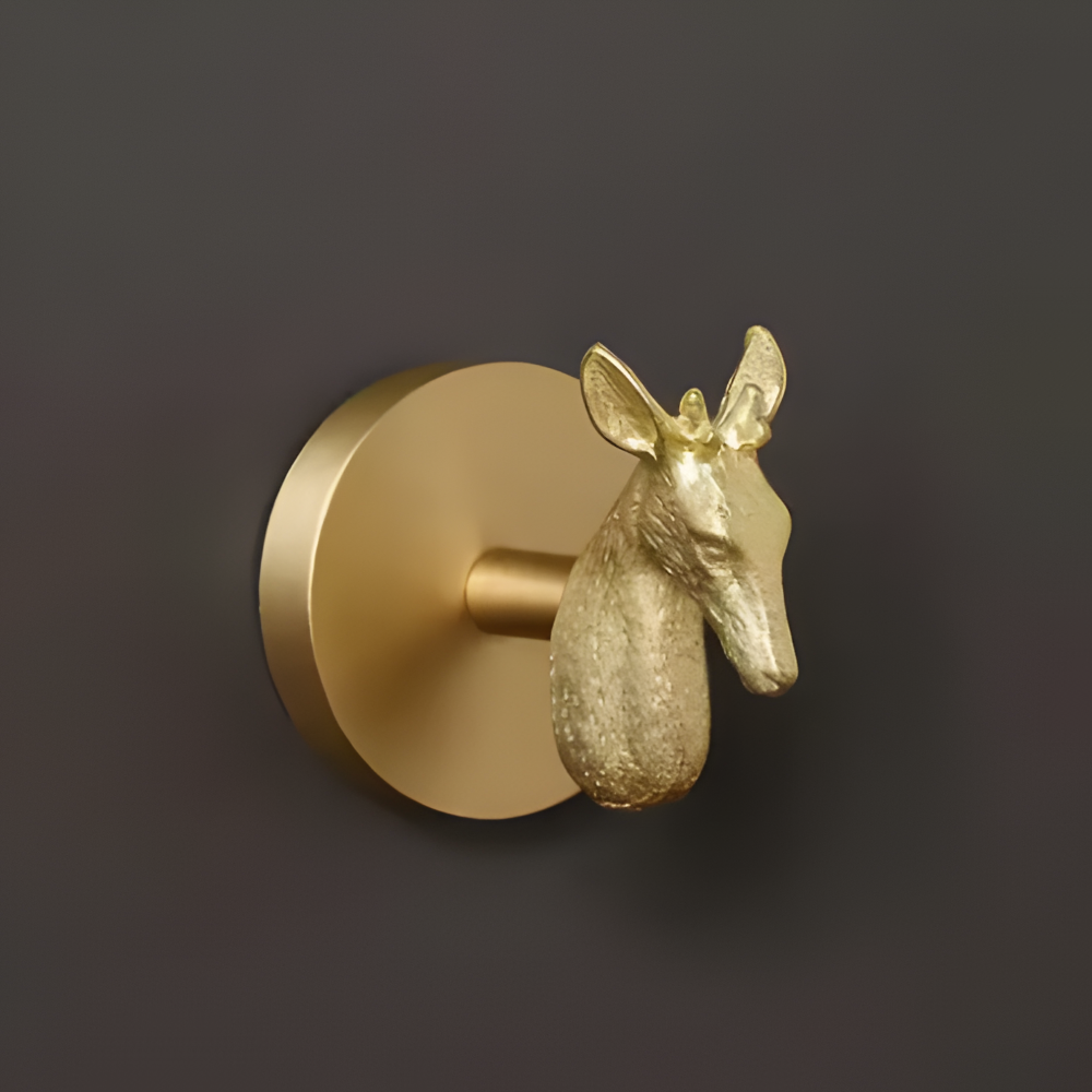 Wall Hook with Animal Design - Decorative Copper Coat Hanger