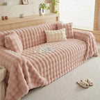 Soft Touch Faux Fur Throw Blanket - Contemporary Style