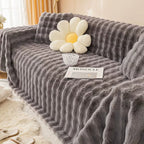 Soft Touch Faux Fur Throw Blanket - Contemporary Style