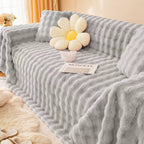 Soft Touch Faux Fur Throw Blanket - Contemporary Style