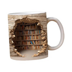 Literary Haven Mug - Your Bookshelf Companion