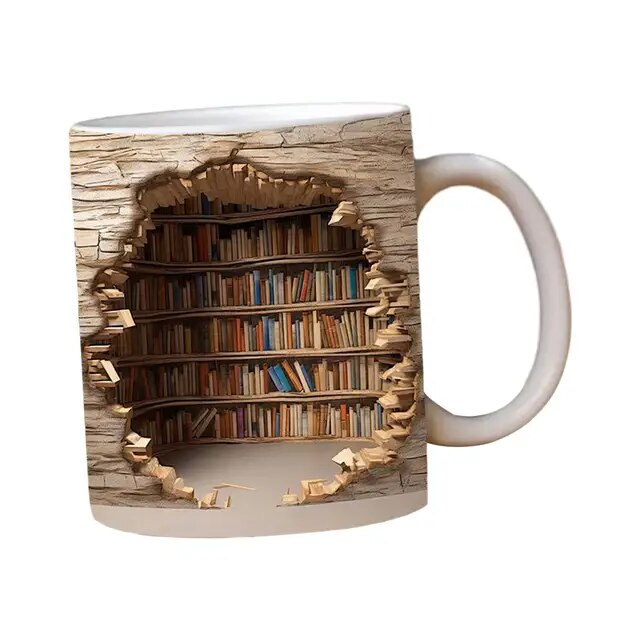 Literary Haven Mug - Your Bookshelf Companion