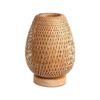 Cordless Bamboo LED Table Lamp – Dimmable Rechargeable Lighting for Bedroom