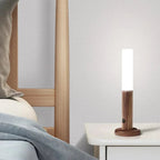 Wireless Wall Light with Motion Sensor – Elegant Wooden Rechargeable Sconce