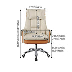 Adjustable Reclining Office Chair with PVC Leather & Aluminum Frame