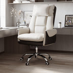 Adjustable Reclining Office Chair with PVC Leather & Aluminum Frame