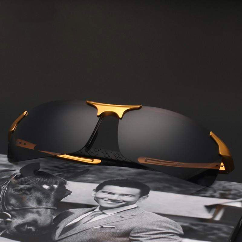 Sleek Rectangular Men's Eyewear for Ultimate UV Defense