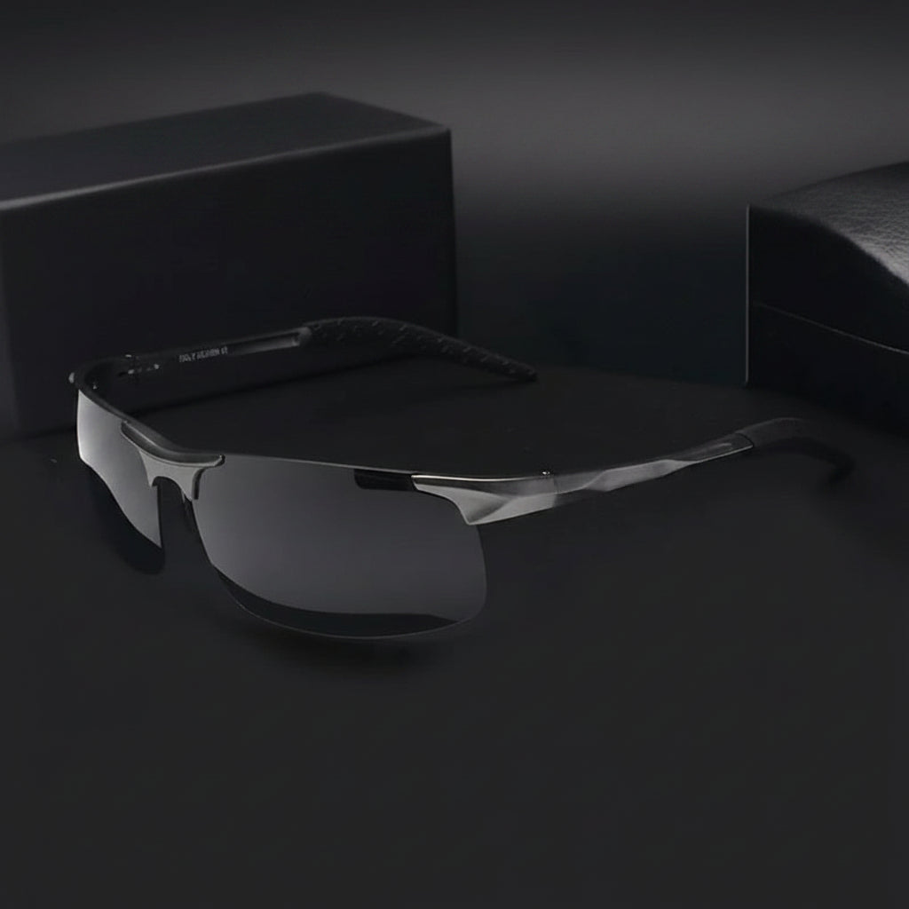 Sleek Rectangular Men's Eyewear for Ultimate UV Defense