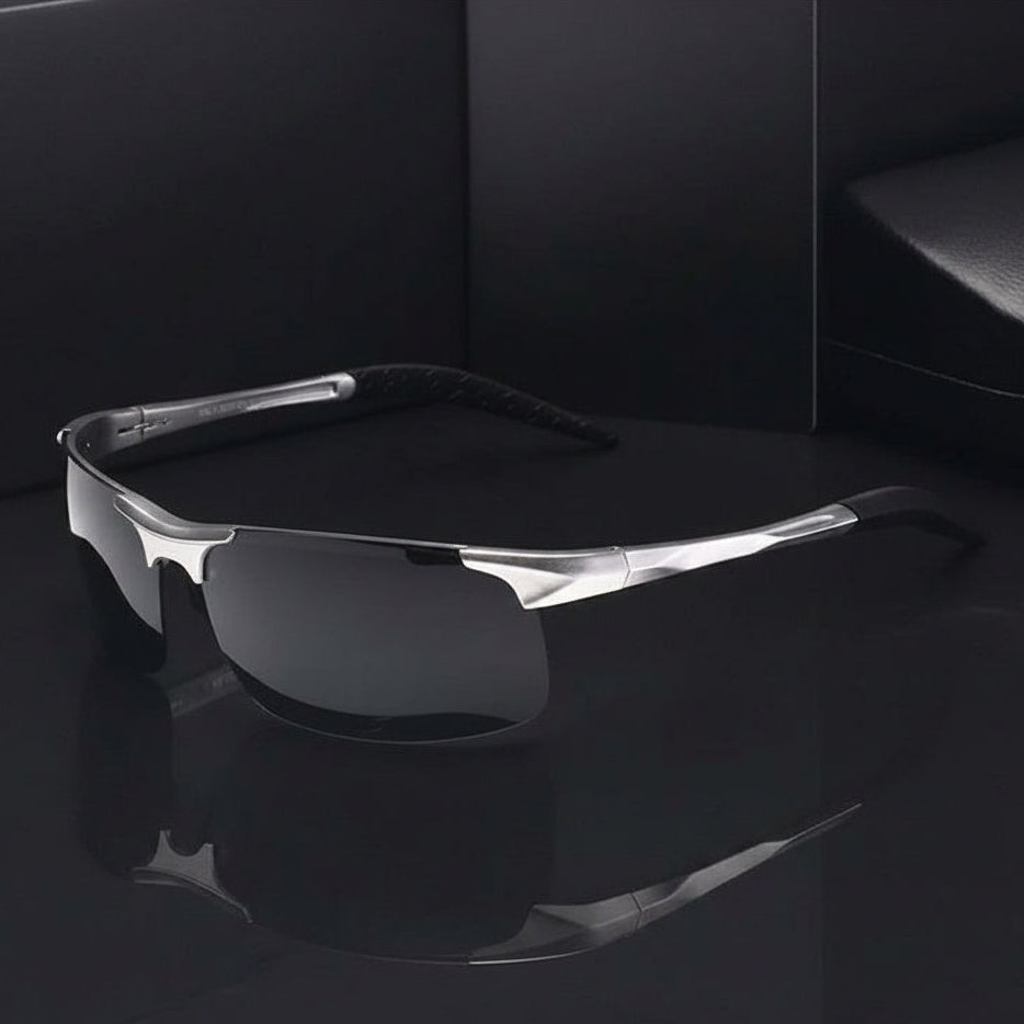 Sleek Rectangular Men's Eyewear for Ultimate UV Defense