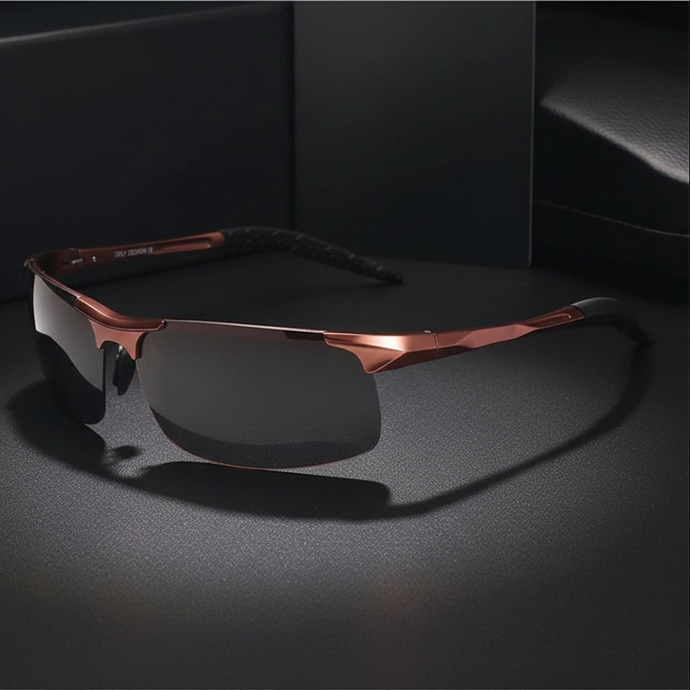 Sleek Rectangular Men's Eyewear for Ultimate UV Defense