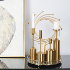 Elegant Aura Candle Holders in Luxe Gold Finish