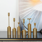 Elegant Aura Candle Holders in Luxe Gold Finish