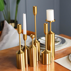 Elegant Aura Candle Holders in Luxe Gold Finish