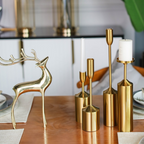 Elegant Aura Candle Holders in Luxe Gold Finish
