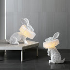 Modern LED Table Lamp for Bedroom and Living Room – Elegant Resin Design