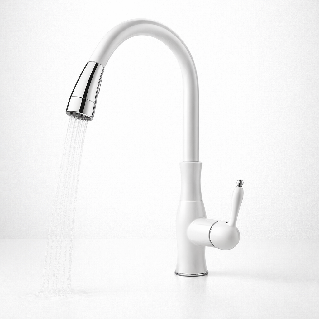 Metal Sink Tap with Pull-Out Spray for Kitchen Use