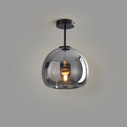 Retro Amber Pendant Light – Vintage Bubble Glass Ceiling Fixture