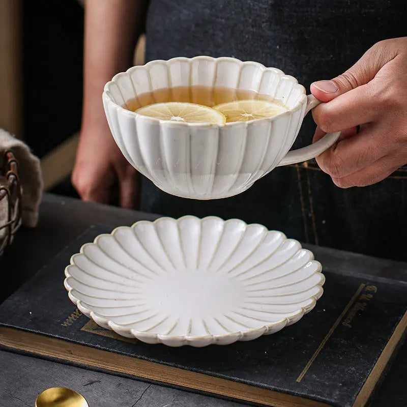 Vintage-Inspired Ceramic Cup and Saucer Collection