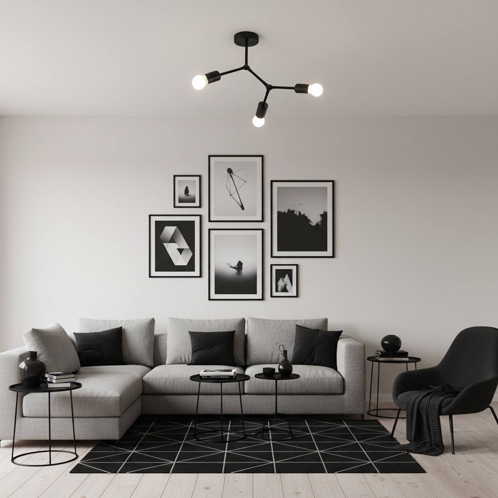 Vintage-Inspired Multi-Arm Ceiling Fixture