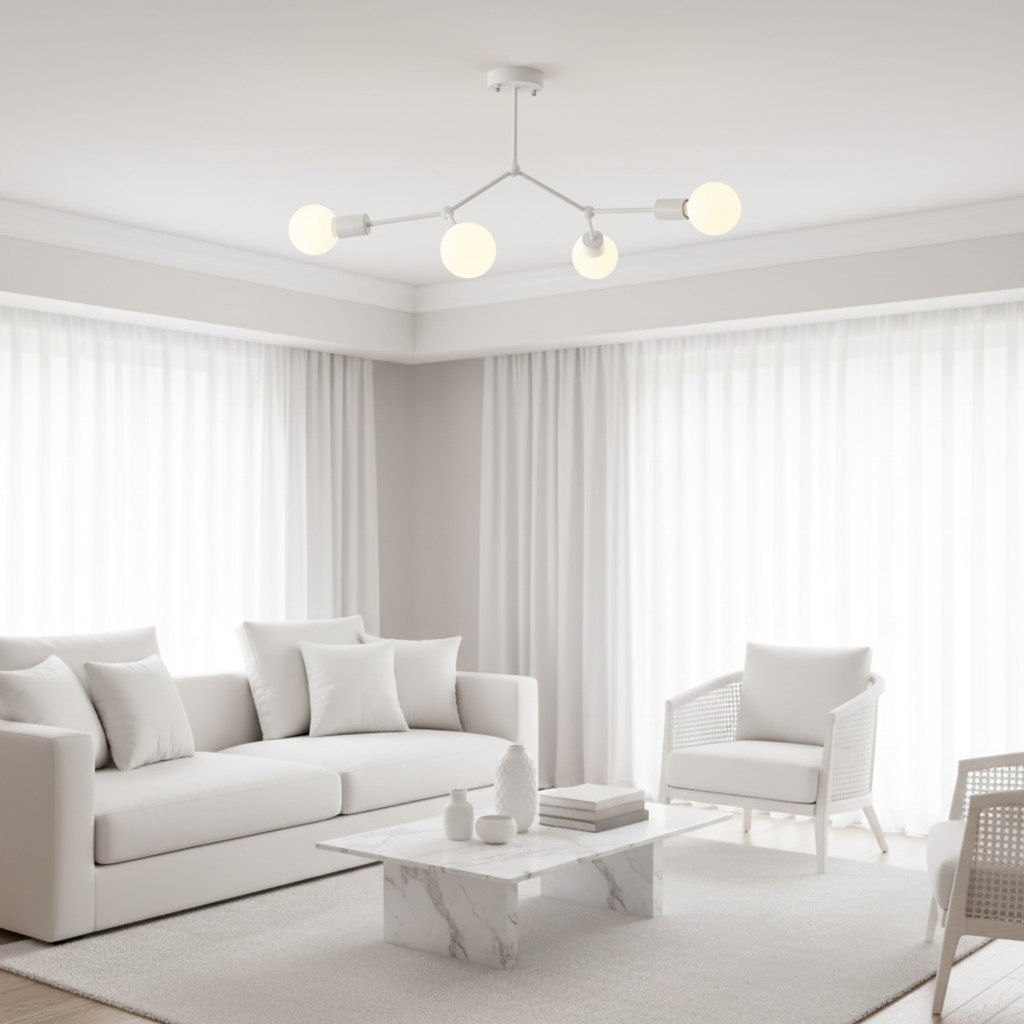 Vintage-Inspired Multi-Arm Ceiling Fixture