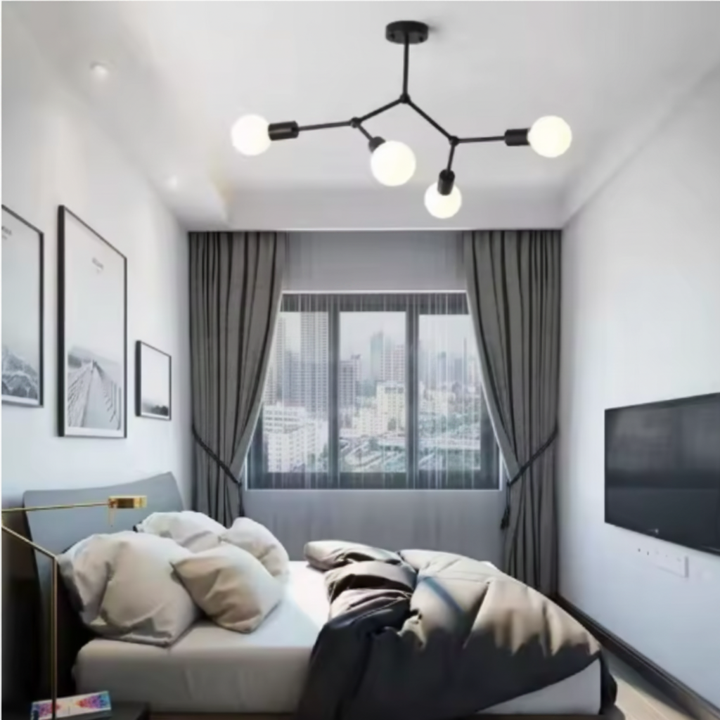 Vintage-Inspired Multi-Arm Ceiling Fixture