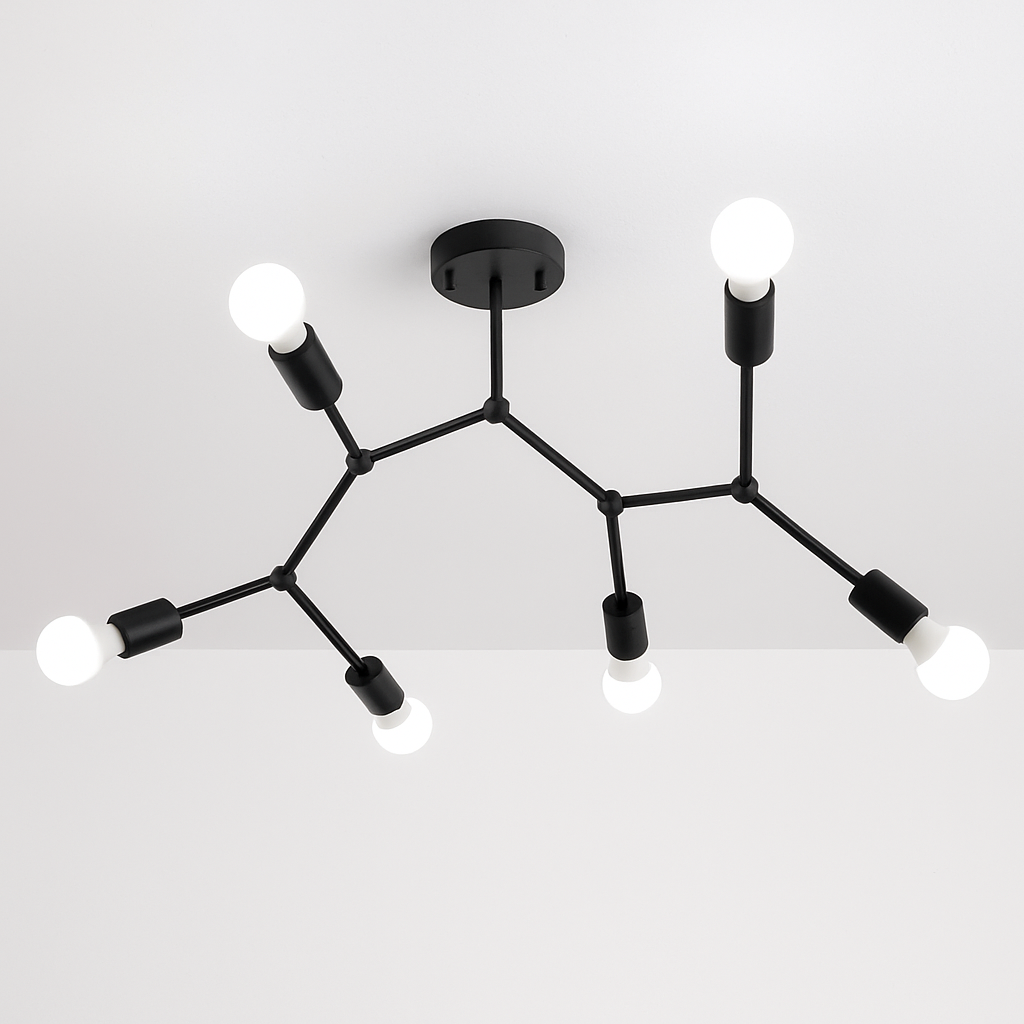 Vintage-Inspired Multi-Arm Ceiling Fixture